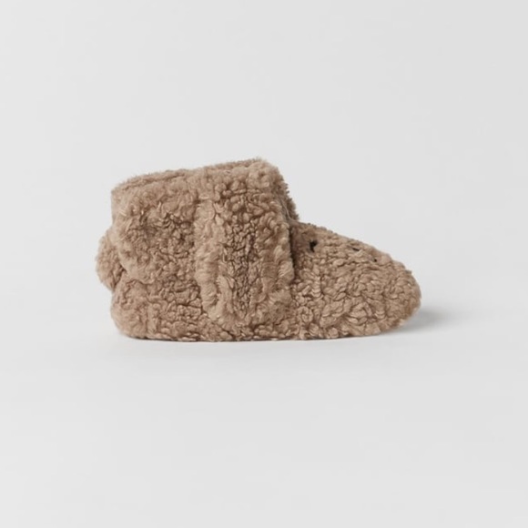 NWT Zara Size 10.5 Puppy dog faux shearling slippers - Picture 2 of 5